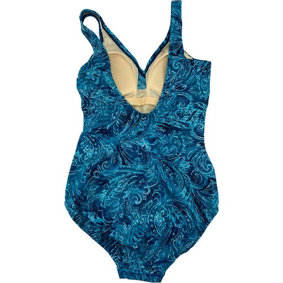 Kirkland | Women's One Piece Swim Suit | Blue Print | Various Sizes - Picture 2 of 2
